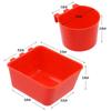 Bird Cage Feeder Cups Plastic Feeding Dish Feed Bowls with Hooks for Parrot Water Drinker for Pigeon Quail Duck Dringking Bowls