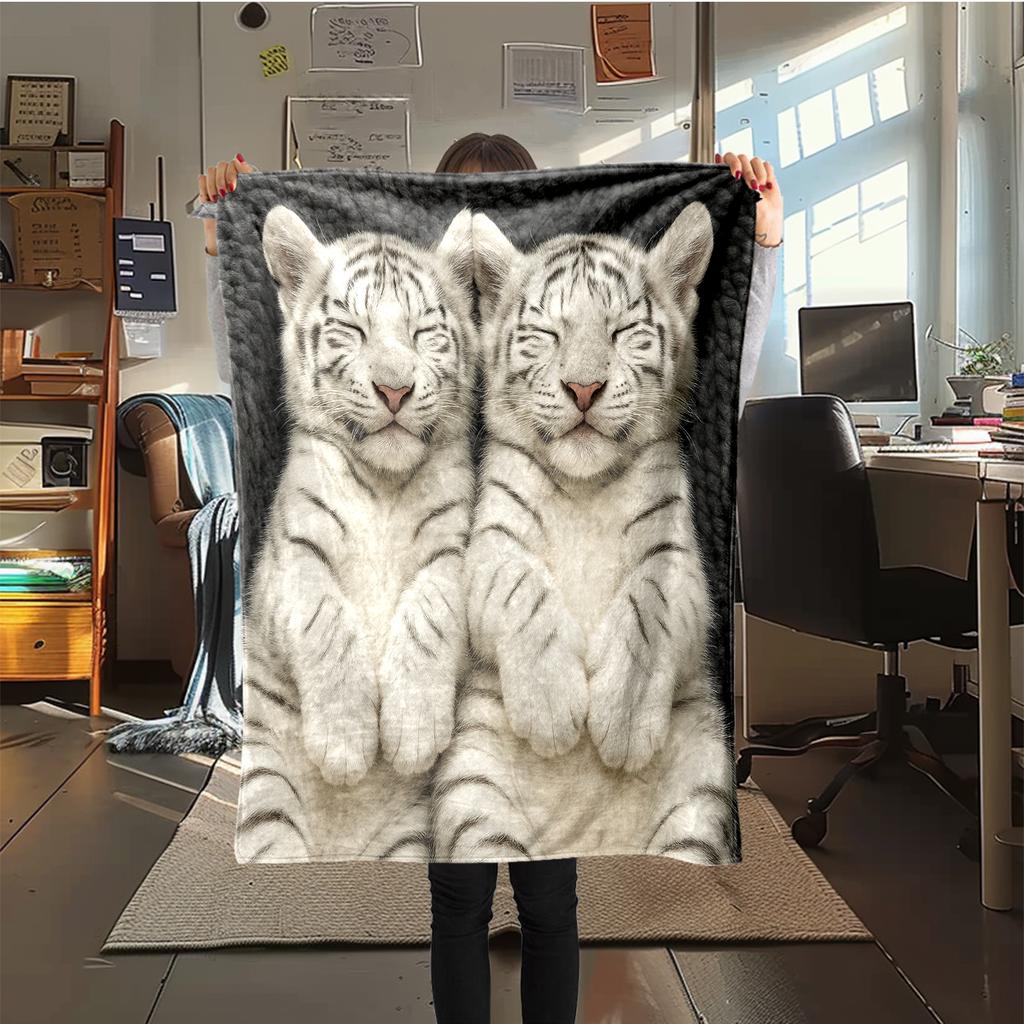 1 Pezzo Coperta in Flanella con Stampa Cartone Animato, Alta Qualità Confortevole per Tutte le Stagioni, Decorazione per la Casa, Calore e Comfort, Perfetta per Regalo di Natale Compleanno