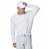 UA Armour Knit LS Mock White Black LG Shirt, /