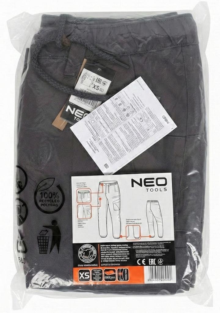 Spodnie Robocze Outdoor, Typu Jogger, Szare, Rozmiar Xs
