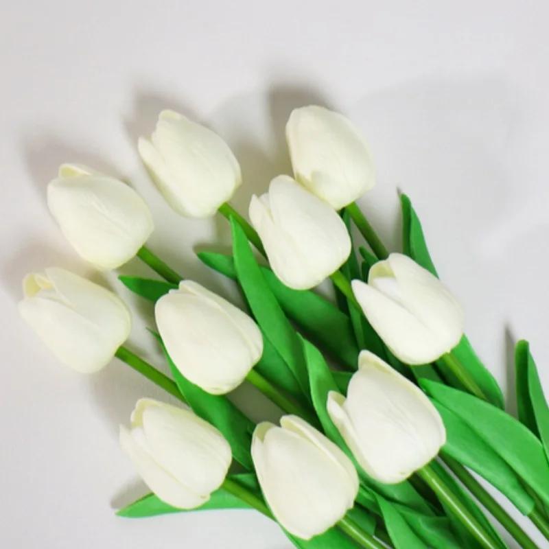 3/5Pcs Tulip Artificial Flowers Bouquet Real Touch PE Fake Flowers for Wedding Decoration Ceremony Decor Home Garden Decor