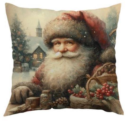 European Christmas Pillow Cushion Creative Home Linen Plush Bedside Sofa Pillow Case