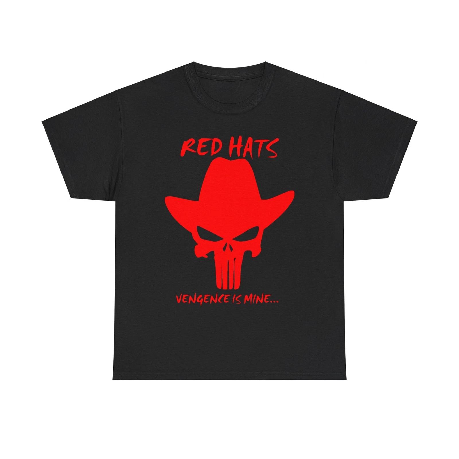 Red Hats Punnisher Skull Vengence Is Mine... Short Sleeve Tee 2XL