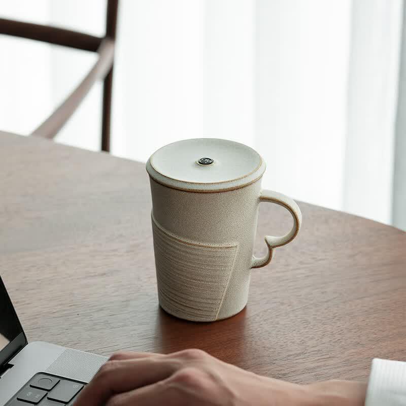Edenus Ceramic Tea Mug with Lid