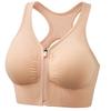 Bra Shockproof Push-Up Plus Size Sports Bra for Women Front Zipper Hollow Beautiful Back Brassiere for Running Yoga Fitness