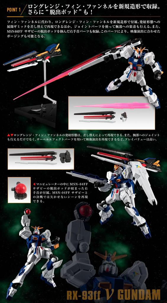 Mobile Suit Gundam G Frame FA RX-93ff Nu Gundam & MSN-04FF Sazabi Set