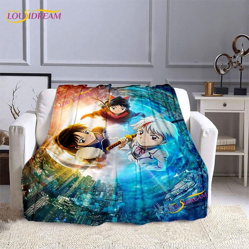 Cartoon Hanyou No Yashahime Printed Blanket Inuyasha Flannel Blanket Throws On Sofa Bed Home Bedspread Warm Gifts for Kids