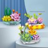 Flowers Succulents Bouquets Building Blocks Plants Succulent 3D Model Decoration DIY Mini Puzzle Assembled Children's Toy