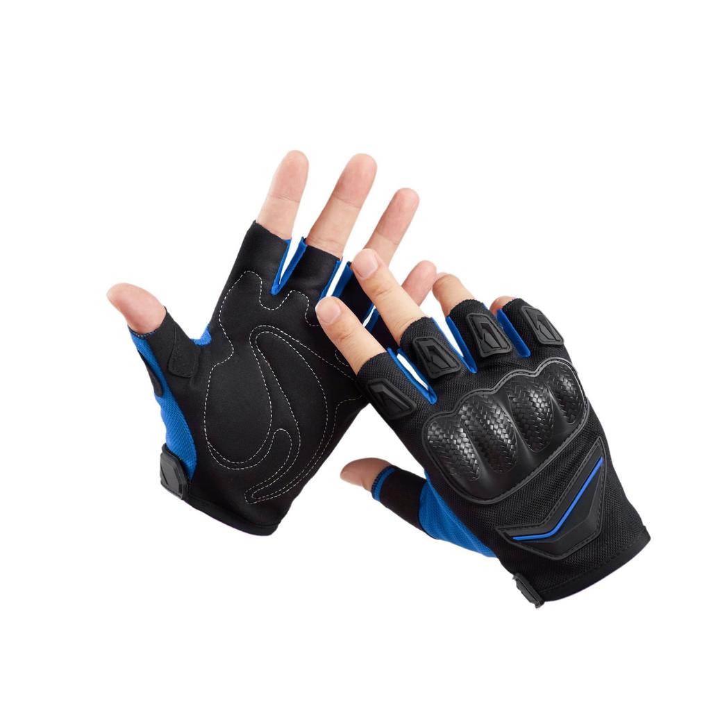 Braided shell racing gloves summer motorcycle locomotive off-road protection non-slip sports four seasons anti-drop non-slip half finger men