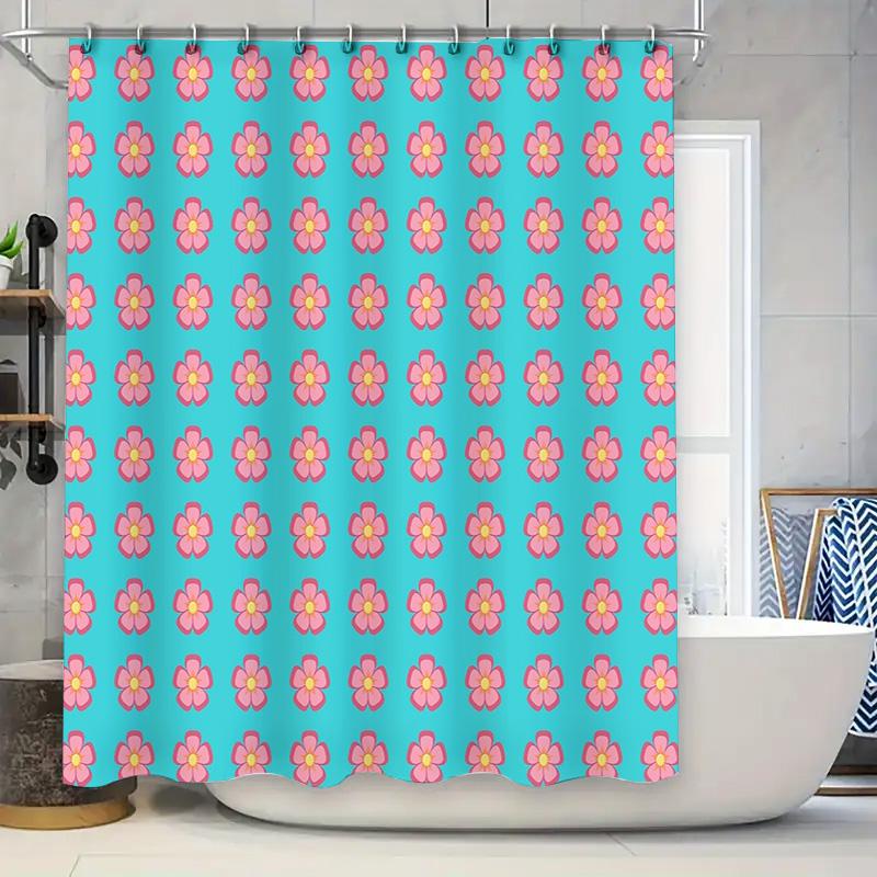 

Floral Shower Curtain Waterproof Vintage Flower Pattern Bathroom Decor Farmhouse Rustic Home Textile Washable Liner W60H190(CM)-1 Pcs