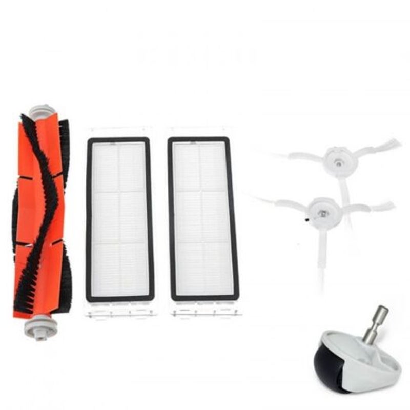 7 Pezzi) M1 Ricambi Compatibili con Aspirapolvere Robot Lefant M1, 1 Spazzola a Rullo, 2 Spazzole Laterali, 2 Filtri HEPA, 2 Panni per Mop, Kit Accessori