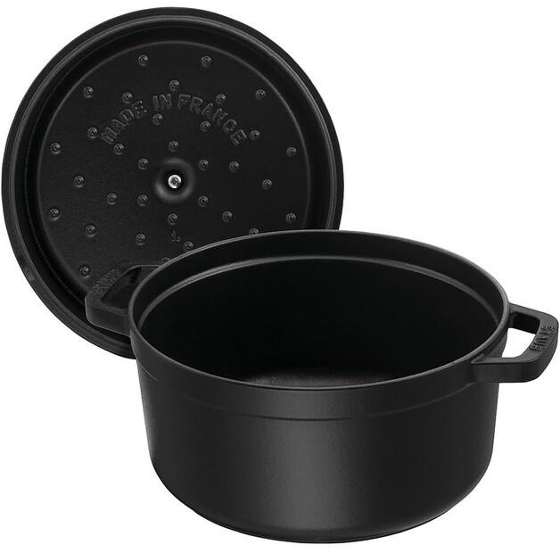 Кокотница Zwilling Staub круглый 22см черный 2,6л (1102225)