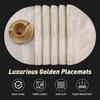 Round Luxury Placemats Non-Slip Table Mats Heat Resistant Pressed Vinyl Place Mats For Dinner Table Decor Kitchen Accessories