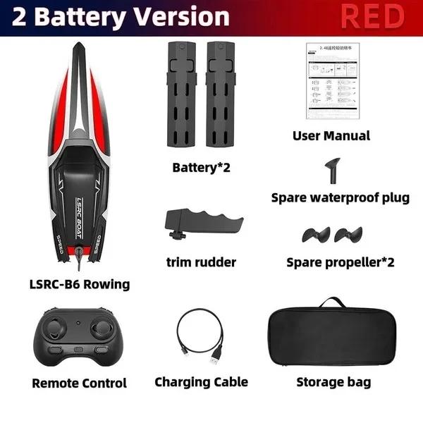 2.4G High-speed Remote Control Boat Children's Boat Racing Toys Waterproof Rechargeable Boat