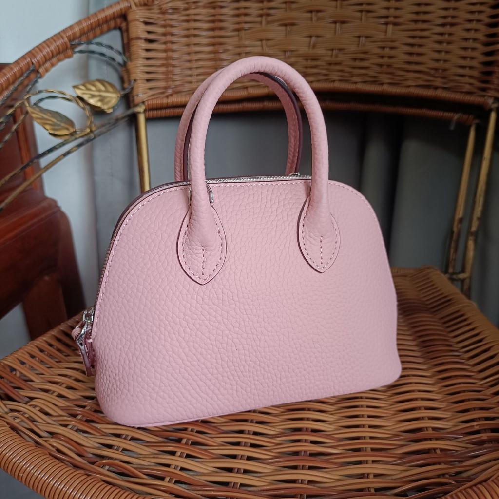 Handheld Crossbody Bowling Bag Neue Bolide Bag Reißverschluss Mini Head Leder Umhängetasche Klassische Shell Bag