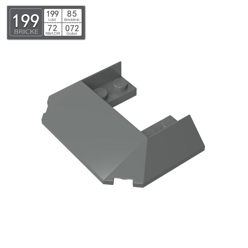 BRICKE 13269: 6x4x1 Sloped Surface Brick - Compatible with LEGO MOC Accessories 50g (Approx. 15 pcs)