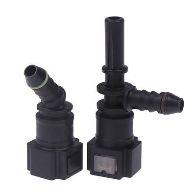 Car Fuel Line Hose Quick Release Nylon Connector 7.89mm ID6 Female Tee Fitting Auto Fuel Line Rubber Hose Coupler