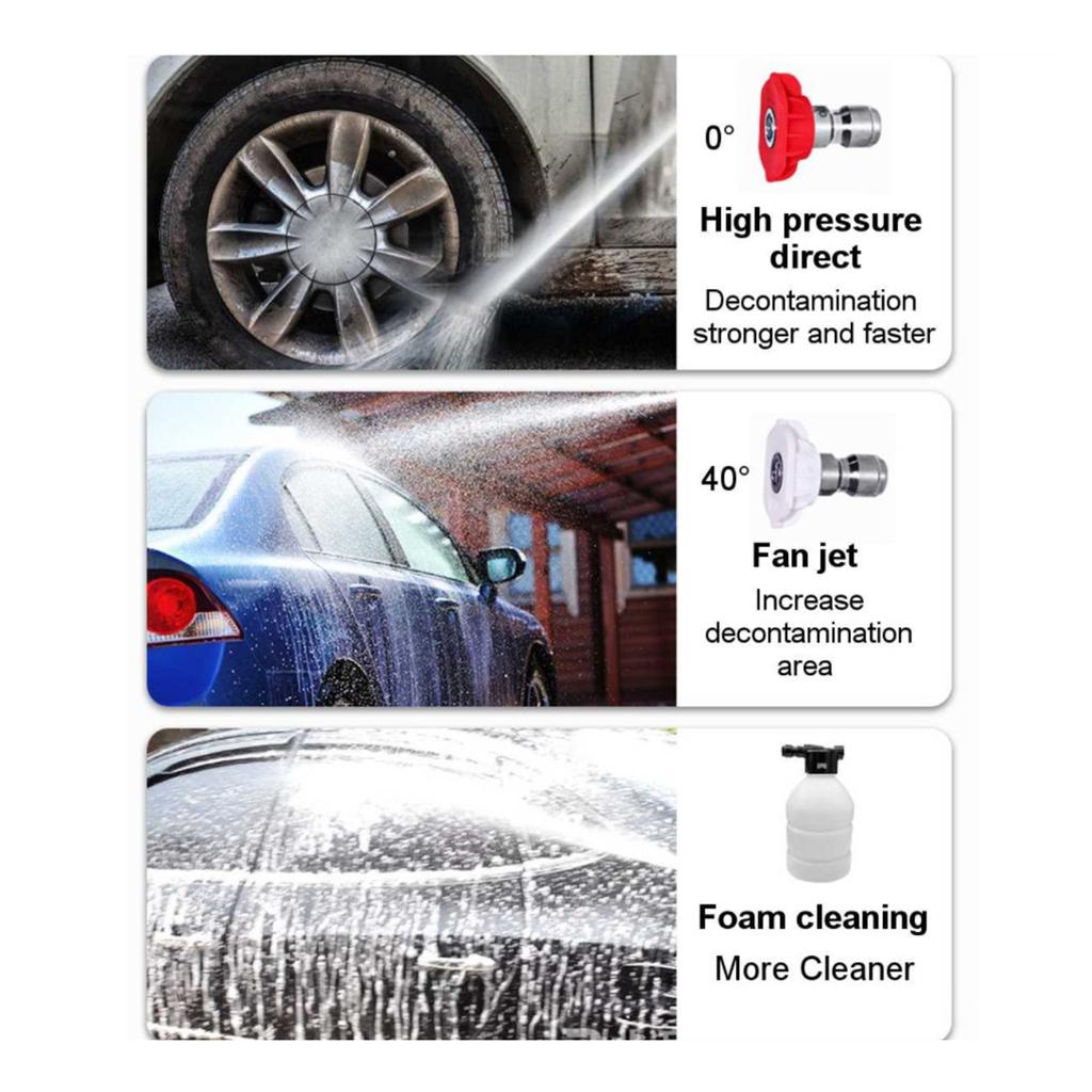 100Bar Cordless High Pressure Car Wash Washer Gun 20000mAh Foam Generator Water Spray Cleaner Car Washing Machine For Makita