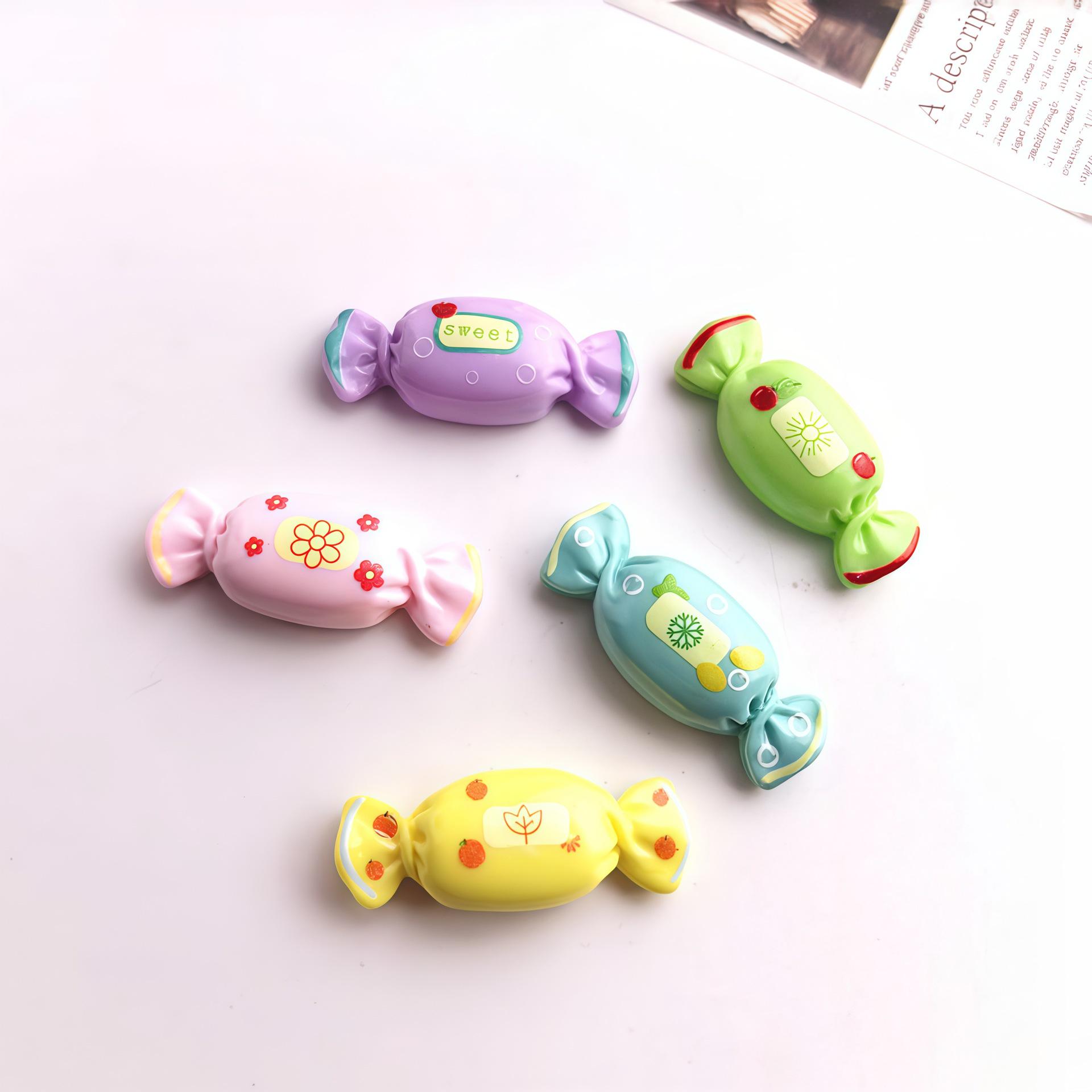 Glossy Cartoon Candy Resin Accessories for DIY Phone Cases & Hair Clips Small Card