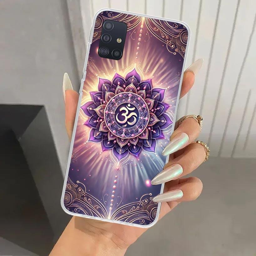Mandala Chakra Insist Yoga Phone Case for Samsung Galaxy A52 A32 A22 A12 A02S A50S A30S A10S Note 20 Ultra 10 Plus S10 A31 A20 A