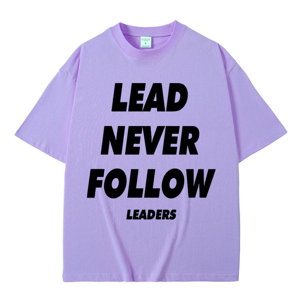 

Рэпер Chief Keef Веди за собой Никогда не следуй за лидерами Футболки Мужские Женские Мода Хип-хоп Винтажная футболка Хлопок Повседневные Футболки оверсайз XL