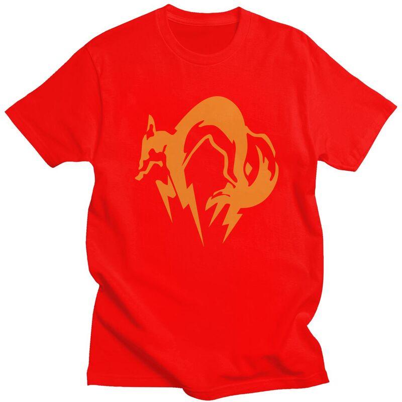 Custom Metal Gear Solid Fox Logo Tshirt for Men Short Sleeve Leisure T Shirt Video Game Tshirts Loose Fit 100 Cotton Tees Gift
