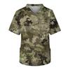 Men's Casual Short-Sleeved V-Neck Printed Front Pocket Top