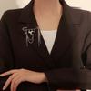 Metal Lapel Pin Five Pointed Star Tassel Brooch Vintage Star Brooch  Cloth Accessories