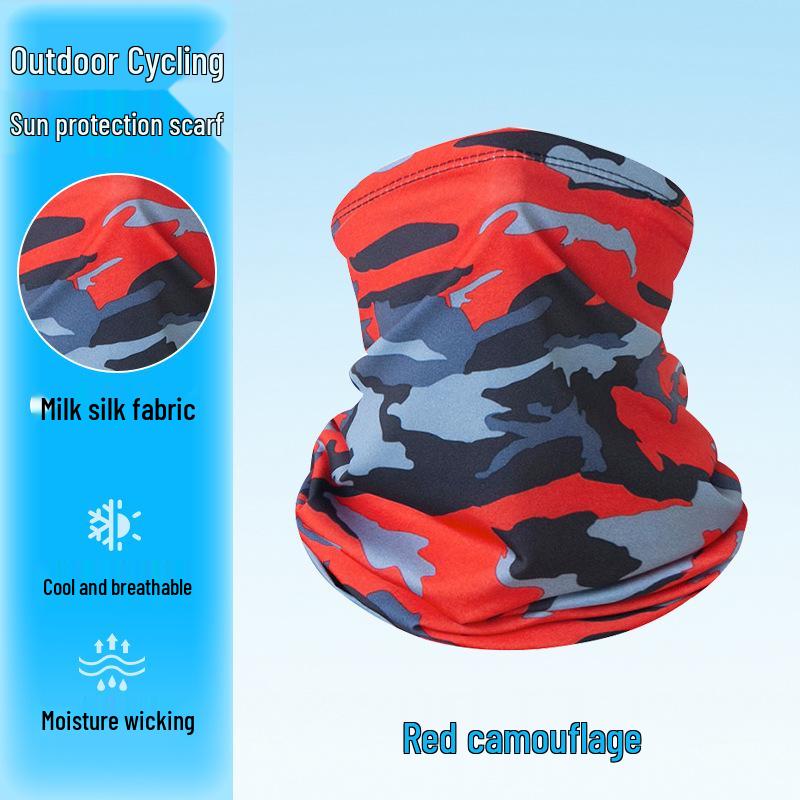 Slim Camouflage Neck Gaiter & Face Mask: Unisex, Dustproof, Breathable Ice Silk