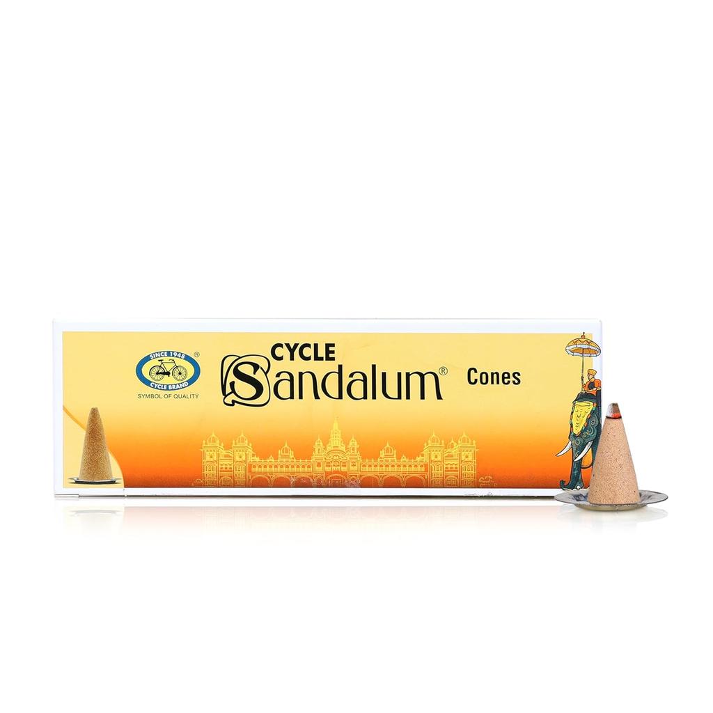 Cycle Pure Sandalum Incense Cones Combo Pack of 4, (256N, 64N per pack) Chandan Fragrance for Meditation, Rituals, Relaxation