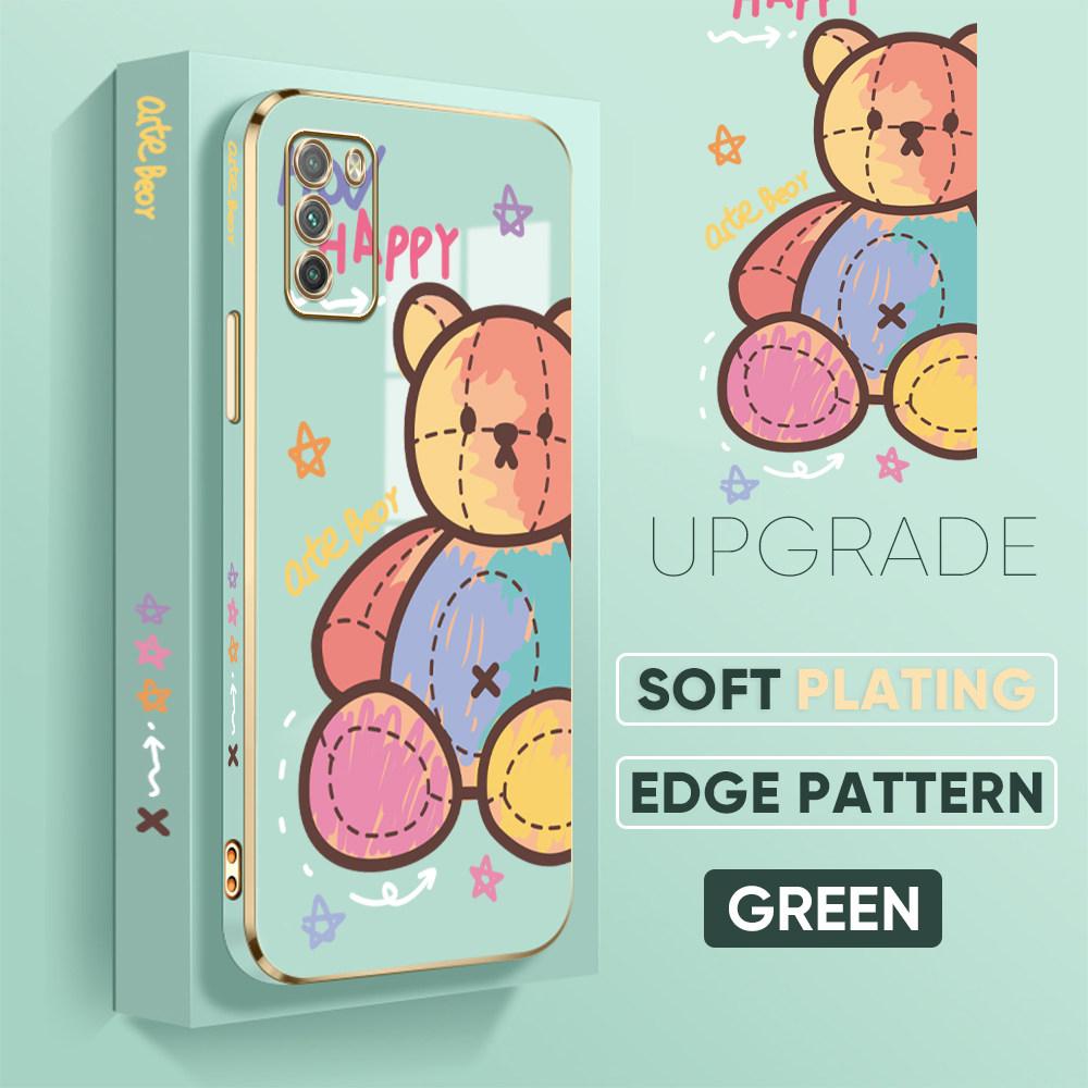 Bunte Druckmuster Quadratisches Randmuster Gehäuse Überzogene Telefonschale Luxus Überzogene Weiche Telefonhülle für Huawei Honor Xiaomi Redmi