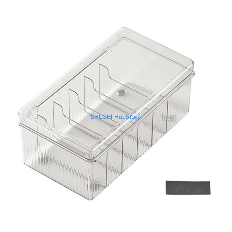 

Plastic Cable Management Boxes with Lid Clear Power Cord for Case with Compartme D57B прозорий