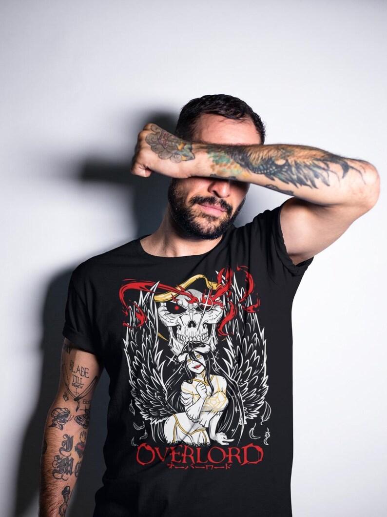 

Overlord Ainz Ooal Gown & Albedo Anime Print T-Shirt | Unisex Cotton Casual Short Sleeve Streetwear Top 4XL