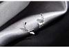 Beixi S925 Sterling Silver Rhinestone Butterfly Earrings - Women's Korean Forest Style