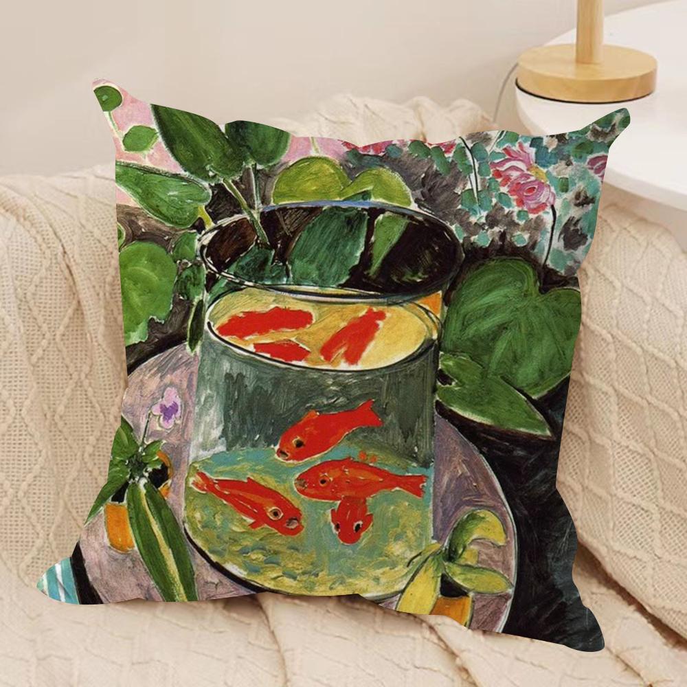 H-Henri M-Matisse Painting Cushion Cover Soft Plush Double-Sided Printed Sofa Pillow Cushion Cover | Cozy All-Season Decor Gift