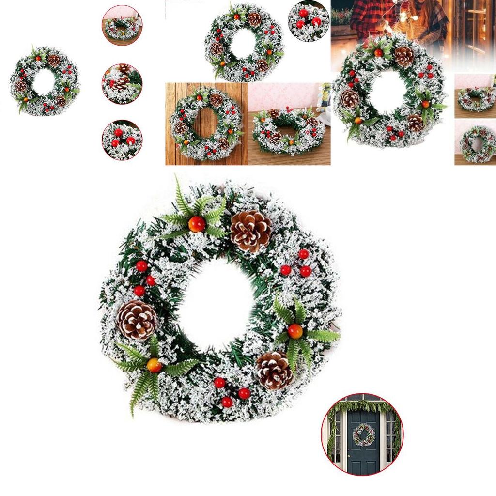 Wall Christmas Hanging Wreath Xmas Party Door Home Trees Garland Decor Ornament