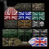 UK Union Jack Reflective Fabric Velcro Armband Patch for Backpacks