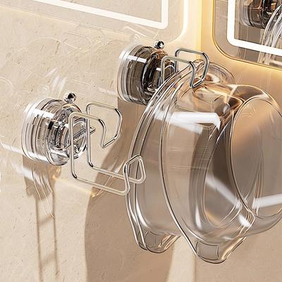 Bathroom Hook Strong Suction Cup Iron Wall Mounted Non Perforated Bathroom Storage Hook Household Storage