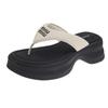 Thick-bottomed Beach Cool Slippers Women's 2025 Summer New Non-slip Outer Wear Fashionable Flip-flops Small Height-increasing Slippers