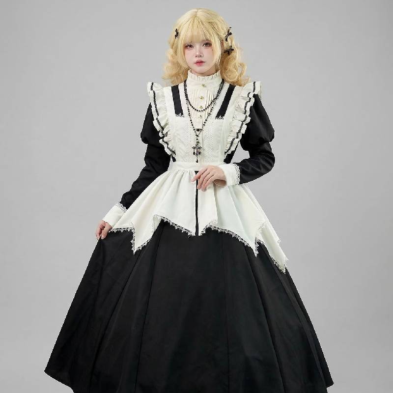 Gotisches Lolita-Kleid Mit Puffärmeln Für Cosplay Und Anime-Veranstaltungen