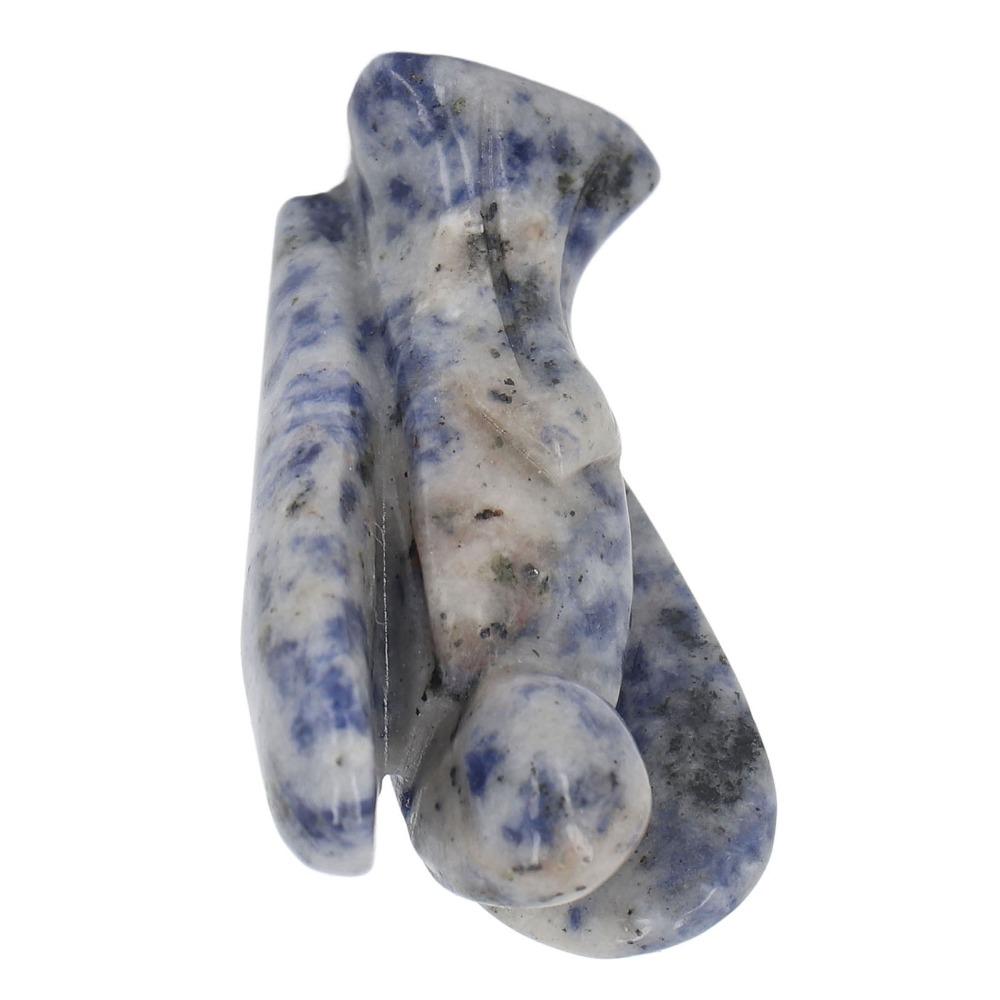1pcs Hand Carved Natural Stone Comforting Crystal Figurine Angel Gemstone Decor Home Decor