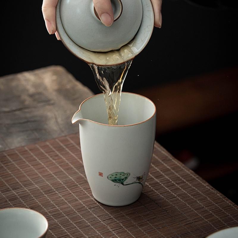 180ml Ceramic Fair Cup Ru Kiln Tea Divider Tea Sea Creative Even Cup