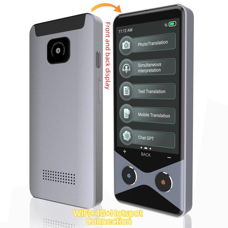

Интеллектуальный переводчик AI 4G может обеспечить автономный фотоперевод, синхронный перевод и многоязычный перевод WIFI+4G+Hotspot серый
