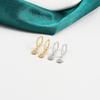 Silver Color Sun Shape Zircon Earrings Female Temperament All-Match Fashionable Handmade Unique Design Charm Jewelry Gift