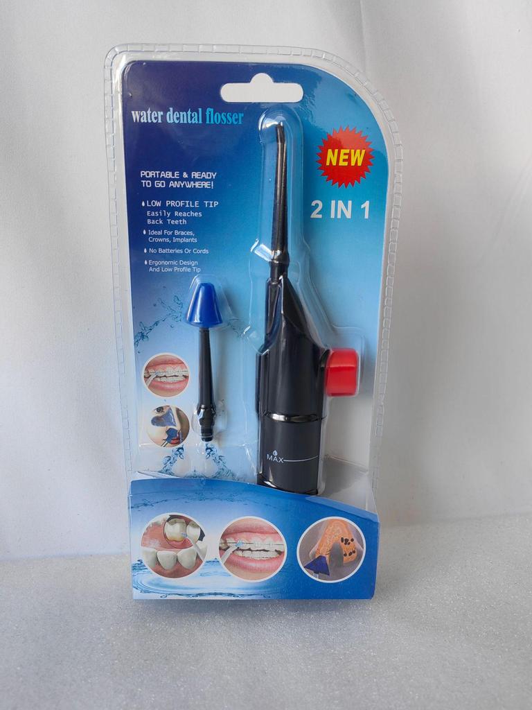 High-Pressure Dental Irrigator: IPX7 Waterproof Manual Water Flosser & Teeth Cleaner