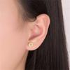 Korean Style Daisy Tulip Flowers Stud Earrings For Women Dropping Oil Pearl Crystal Earring for Women Girls Pretty Jewelry Gifts