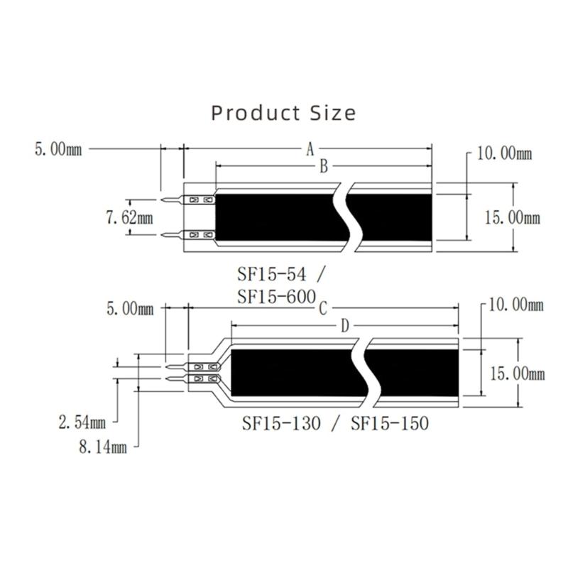 F15-150 Resistance Type Thin Film Pressure Sensors Force Sensors Force Sensing Resistor Force Sensitive