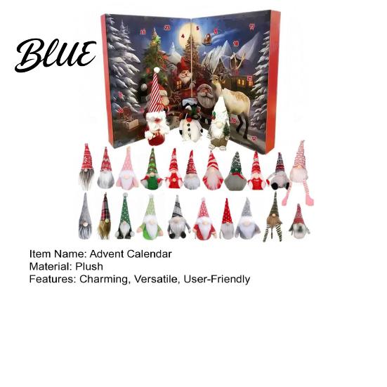 Festive Gnome Gift Countdown Box Calendar 2025 Gnomes Advent Set Christmas 24 Days with Figures
