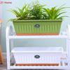 1Pcs Outdoor Indoor Plant Pot Rectangle Plastic Flower Box With Drainage Large Planter For Garden Window Sill Flowerbed