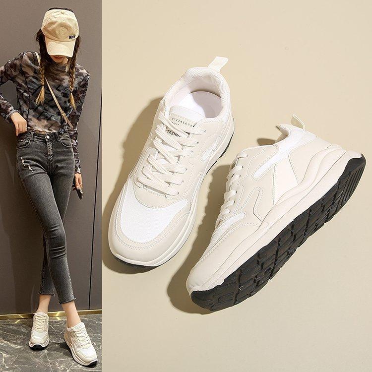 

Осенне-зимняя женская обувь, женские кроссовки, белые кроссовки, низкие, с круглым носком, на шнуровке, повседневная обувь 40 бежевый